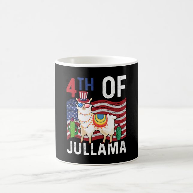 Mug Cute 4 juillet Patriotique Llama 4 juillet Cadeau (Centre)
