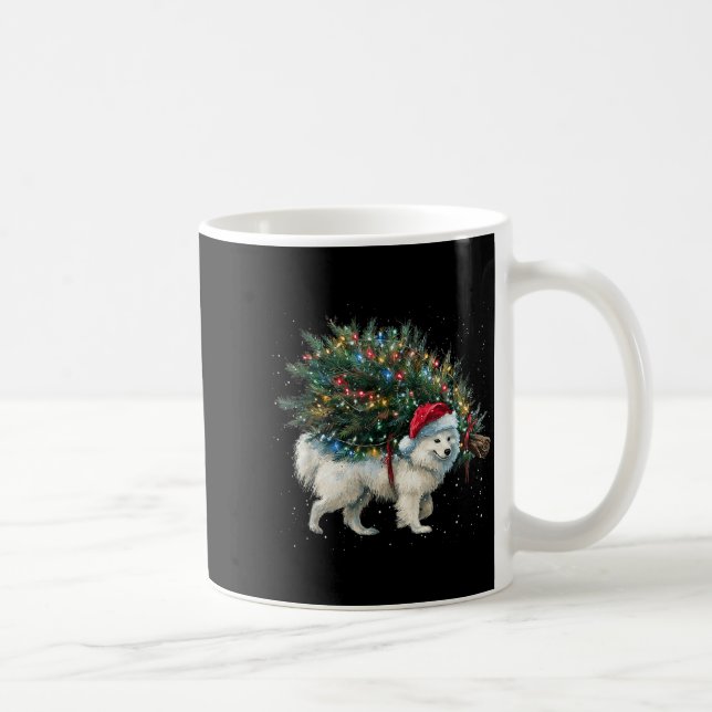 Mug Cute American Eskimo Dog In A Christmas Tree For M (Droite)