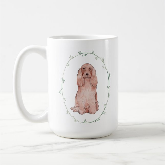 Mug Cute Anglais Cocker Spaniel en céramique muqueuse (Gauche)