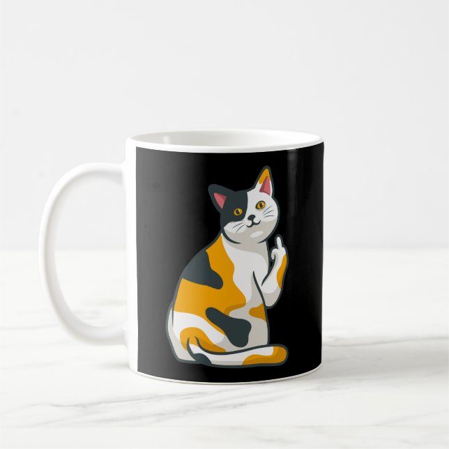 Mug Cute Animal Chat Qui Te Flippe Du Doigt Moyen (Gauche)