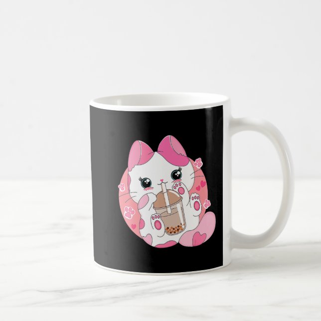 Mug Cute Anime Kawaii Chat Boba Bubble Tea Girls Costu (Droite)