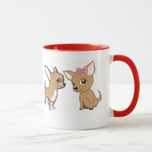 Mug Cute animée Chihuahuas arrière - plan