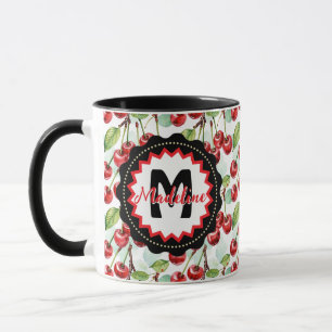 Mug Cute Aquarelle Cerisier Motif personnalisé
