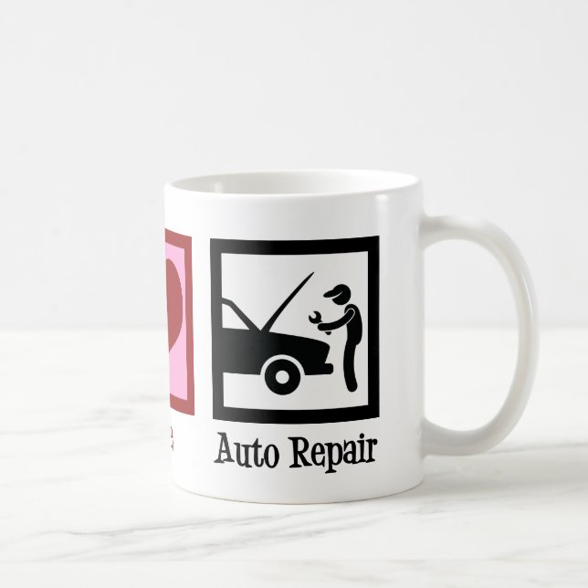 Mug Cute Auto Réparer Magasiner Véhicule Mécanique (Droite)