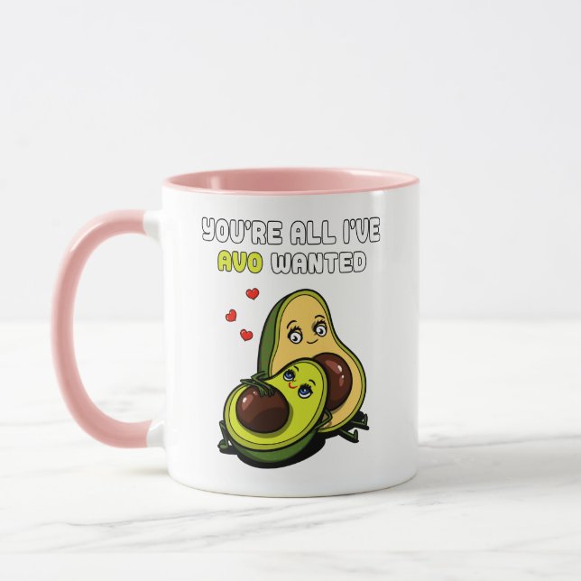 Mug Cute Avocado Vegan Avo Recherchée plaisanterie (Gauche)