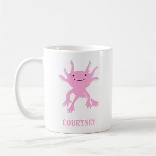 Mug Cute Axolotl Pink Salamander personnalisée