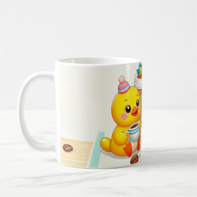 Mug cute baby birds coffee (Gauche)