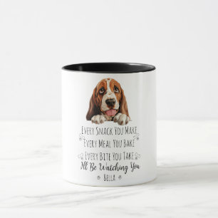 Mug Cute Basset Hound Chien drôle Personnalisé