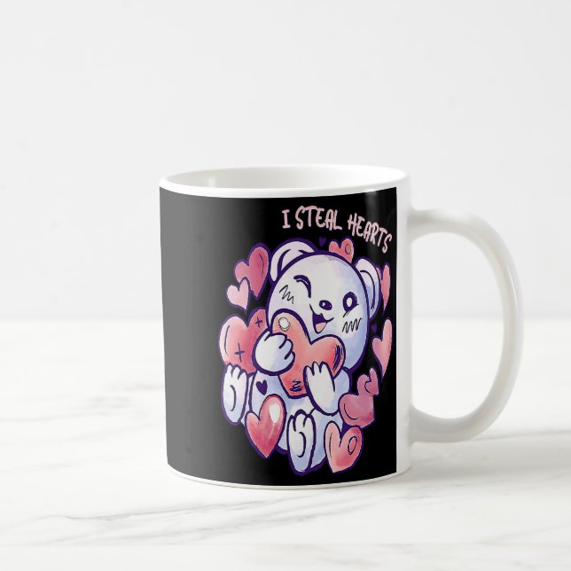Mug Cute Bear Steal Hearts Valentines Day Or Toddler  (Droite)