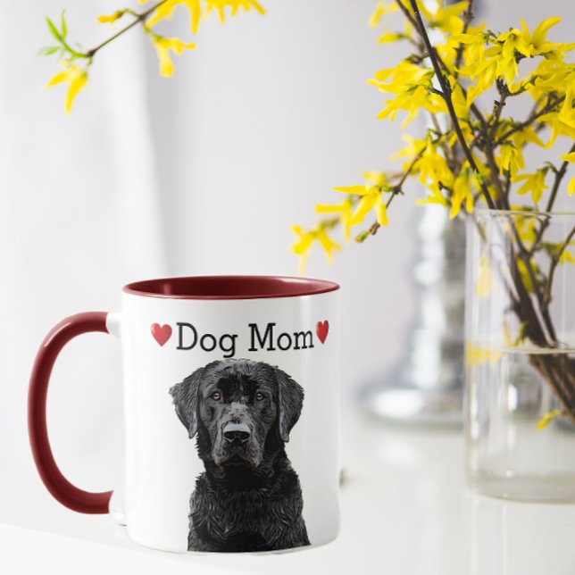 Mug Cute Black Lab Coeur Chien Maman Chiot (Créateur téléchargé)