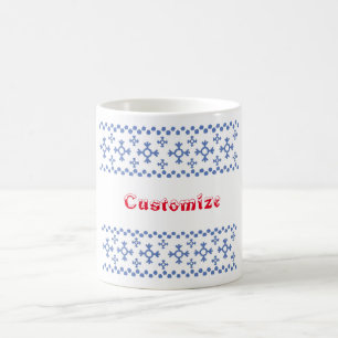 Mug Cute Blue Snowflakes Motif Thunder_Cove