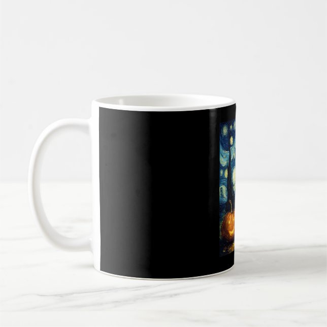 Mug Cute Border Collie Dog Halloween Jack O Lantern Pu (Gauche)