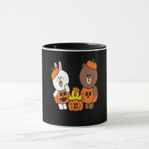 Mug Cute Brown Ours Cony Lapin Lapin Lapin Citrouille 