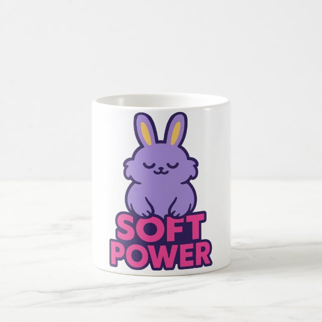Mug Cute Bunny Minimal Neon Design (Centre)