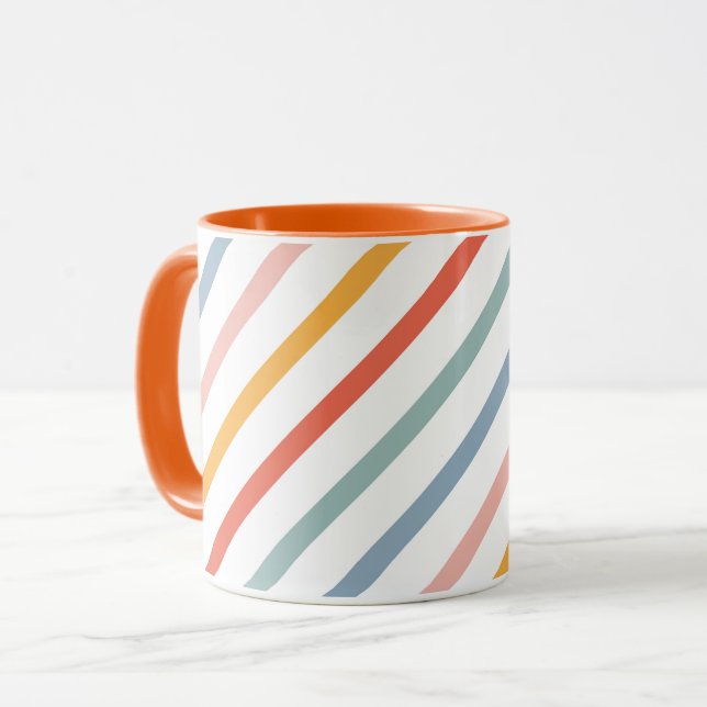 Mug Cute Candy Striped Diagonal (Devant gauche)