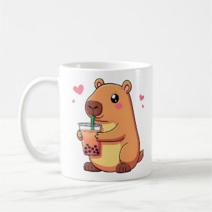 Mug Cute Capybara Boire Boba Bubble Tea Femmes Filles