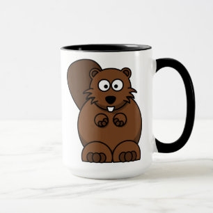 Mug Cute Cartoon Beaver Funny Bois Animal
