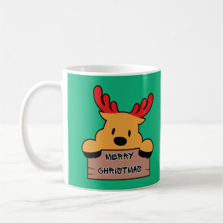Mug Cute Cartoon Christmas Reindeer 