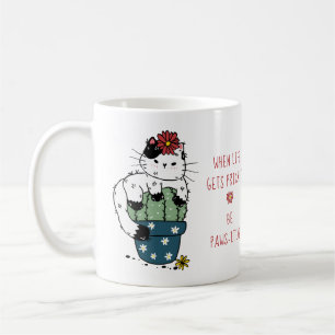 Mug Cute Cat Cactus Positif Dire Pun