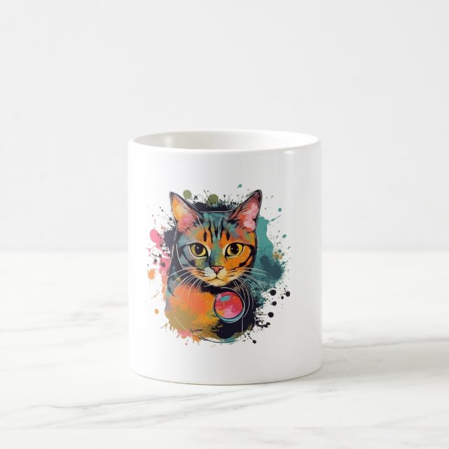 Mug cute cat design  (Centre)