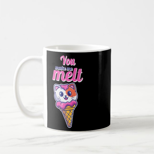 Mug Cute Chat Dans Un Cône Vous Me Faites Fondre La Cr (Gauche)
