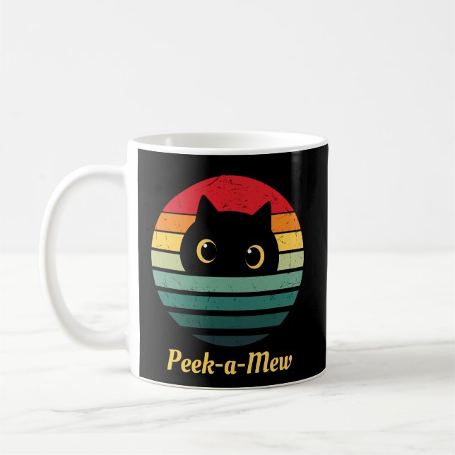 Mug Cute chat Visage Peek a Mew (Gauche)