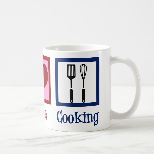 Mug Cute Chef Peace Love Cuisine Ustensiles (Droite)