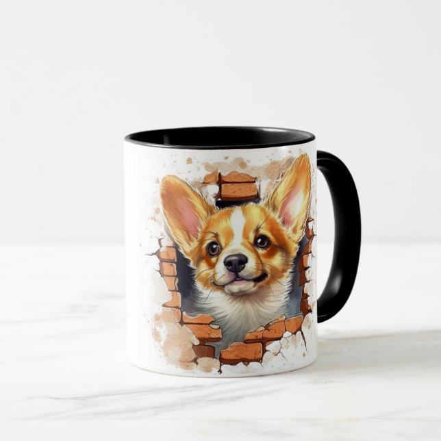 Mug Cute chipe de Corgi (Devant droit)
