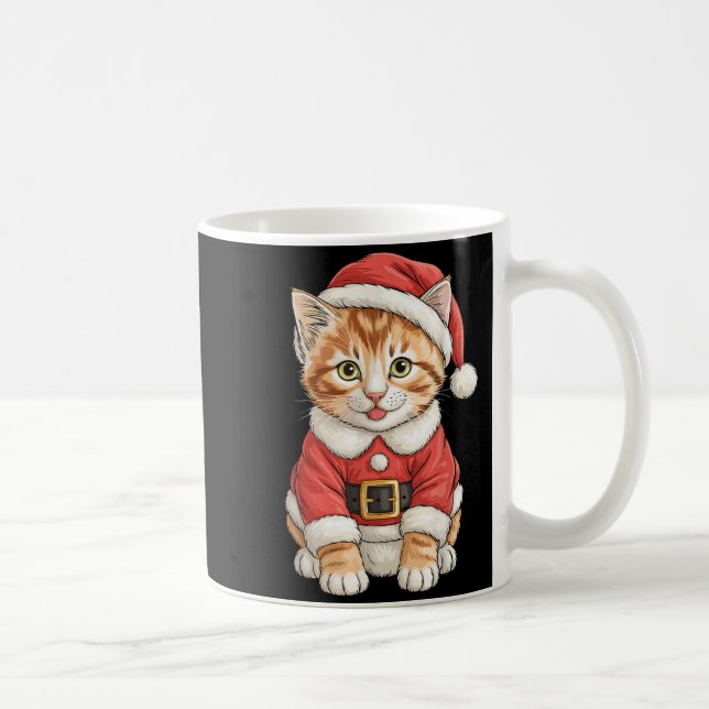 Mug Cute Christmas Tabby Cat Santa  (Droite)