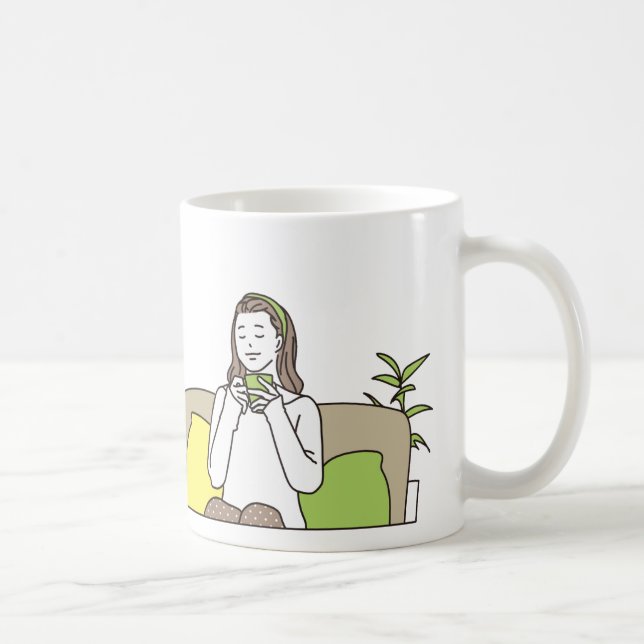 Mug Cute Coffee Lover Quote Illustration (Droite)