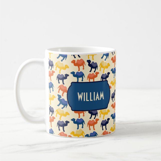 Mug Cute Coloré Camels de dessin Motif Personnalisé (Gauche)
