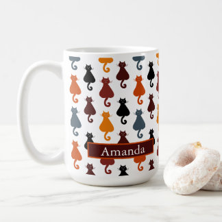 Mug Cute Colorful Cat Mom Kitten Pattern Personalized