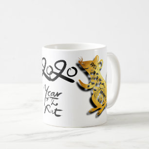 Mug Cute coupé en papier chinois Nouvel an Rat 2020 W 