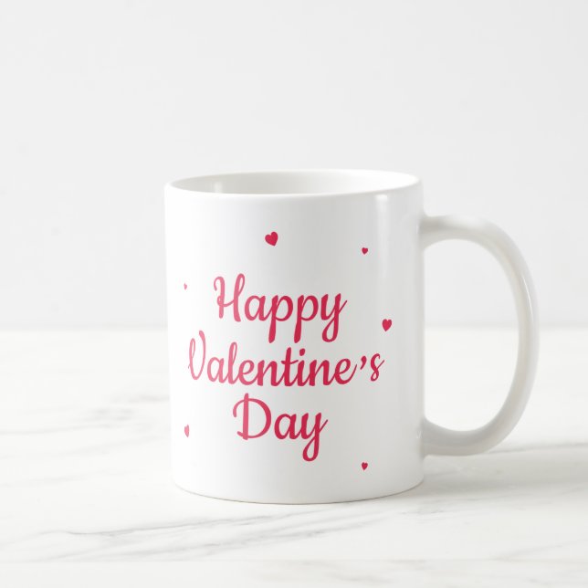 Mug Cute Couple Heart Illustration Romantic Gift (Droite)