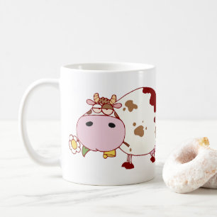 Mug Cute Cow Design Agritourisme Vie de ferme Béton Or