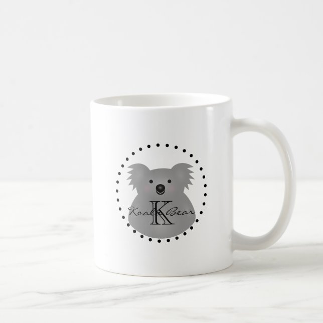 Mug Cute Cudely Australia Baby Koala Oear Monogramme (Droite)