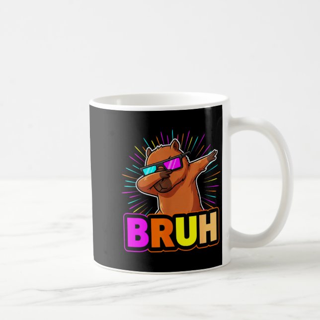 Mug Cute Dabbing Capybara Funny Animal Meme Capy Lover (Droite)