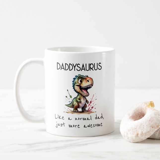 Mug Cute Daddysaurus Fête des Pères (Avec donut)