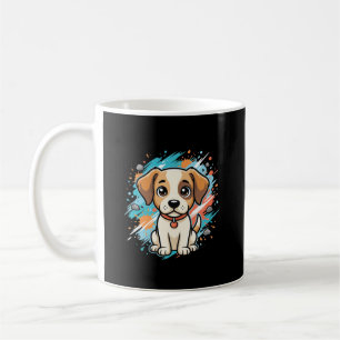Mug Cute Dog Paint Splash Vector Art_1