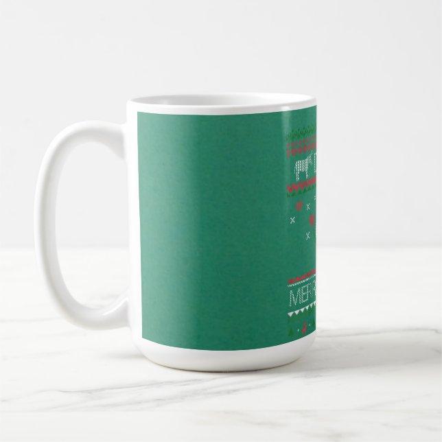 Mug Cute Donkey Ugly Sweater Christmas Holiday Winter (Gauche)