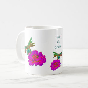 Mug Cute dragonfly on Zinnia Flower Personnalisé