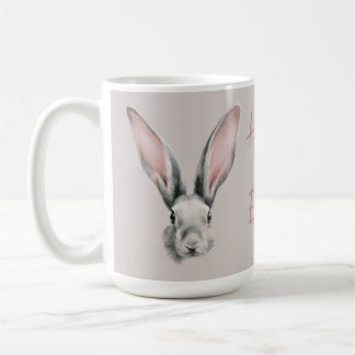 Mug Cute Easter Rabbit in Minimalistic Style 