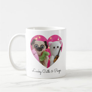 Mug Cute Elegant Simple Minimaliste Photo Coeur