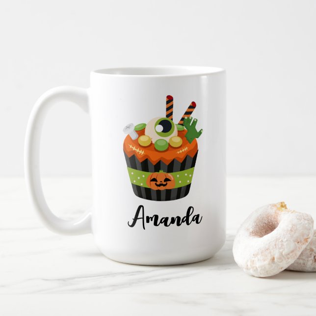 Mug Cute et Déplaisante Halloween Cupcake avec un Big  (Avec donut)