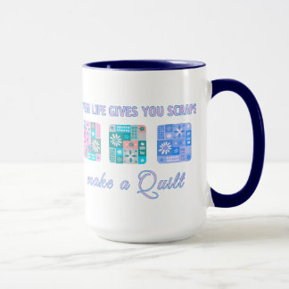 Mug Cute & Floral Patchwork Pattern in Pop Colours