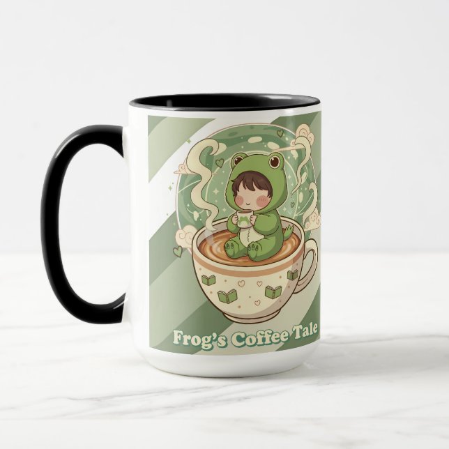 Mug Cute Froggy Coffee Tale Design (Gauche)