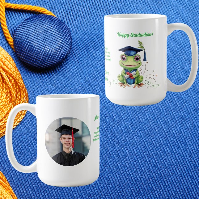Mug Cute Funny Frog Message photo Graduation Cadeau (Créateur téléchargé)