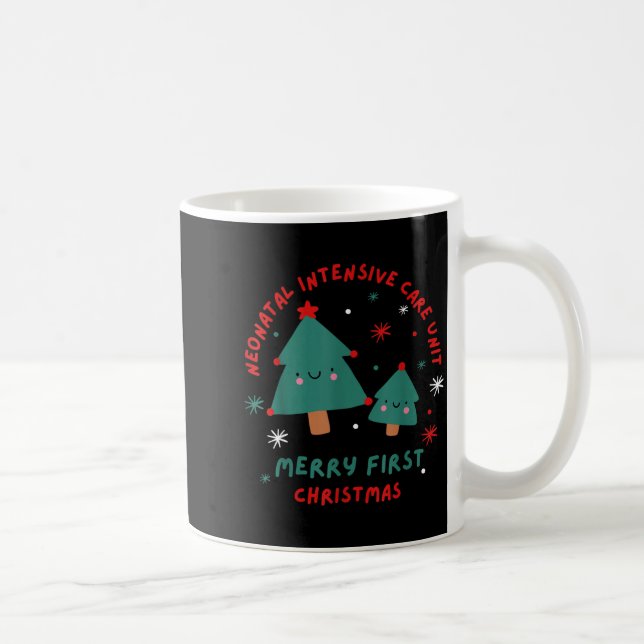 Mug Cute Funny Nicu Merry First Christmas Nurse Crew S (Droite)
