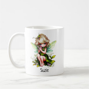 Mug Cute Garden Fairy Nom personnalisé