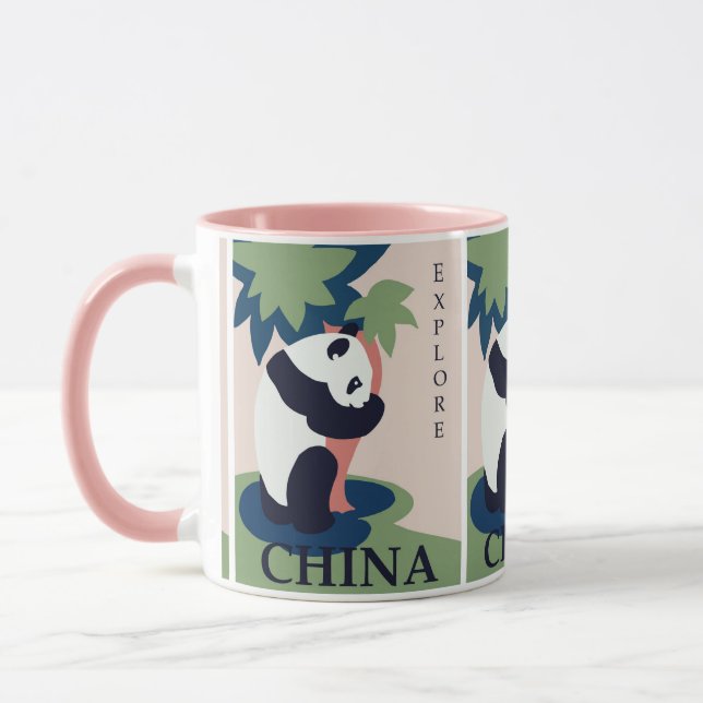 Mug Cute Giant Panda Ours Chine Voyage (Gauche)